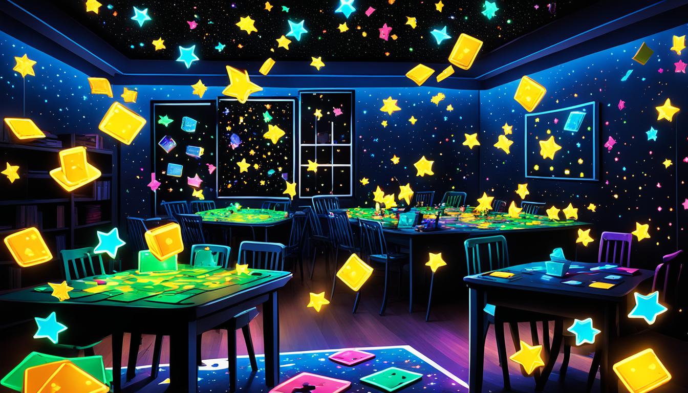 Glow-in-the-Dark Game Night Decor