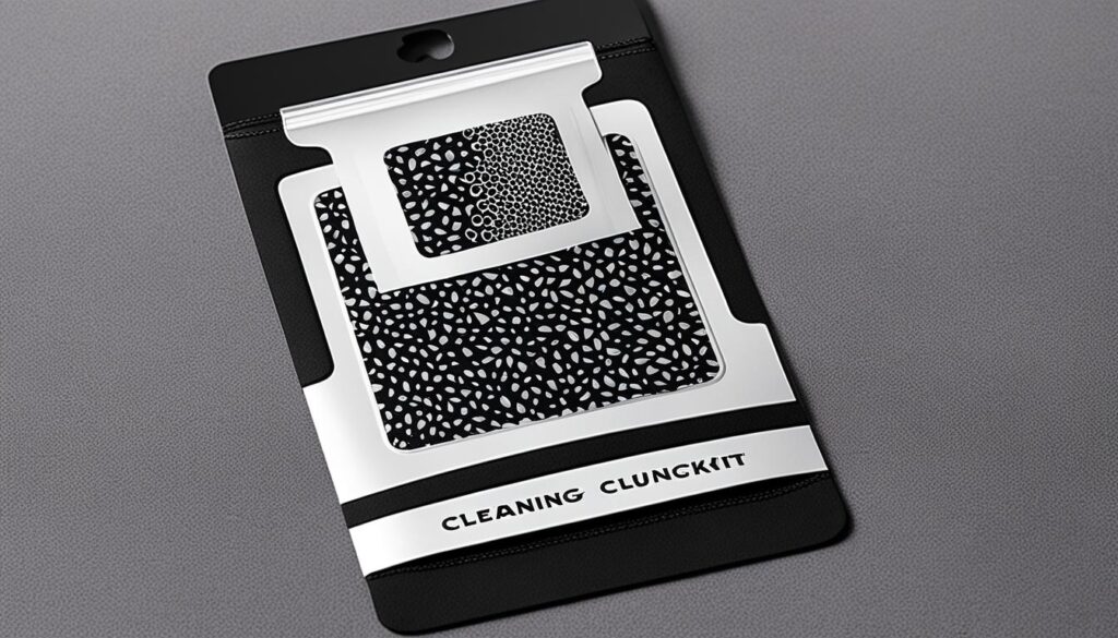 Luxury card sleeve and cleaning kit