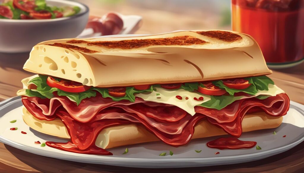 hot Italian sandwich