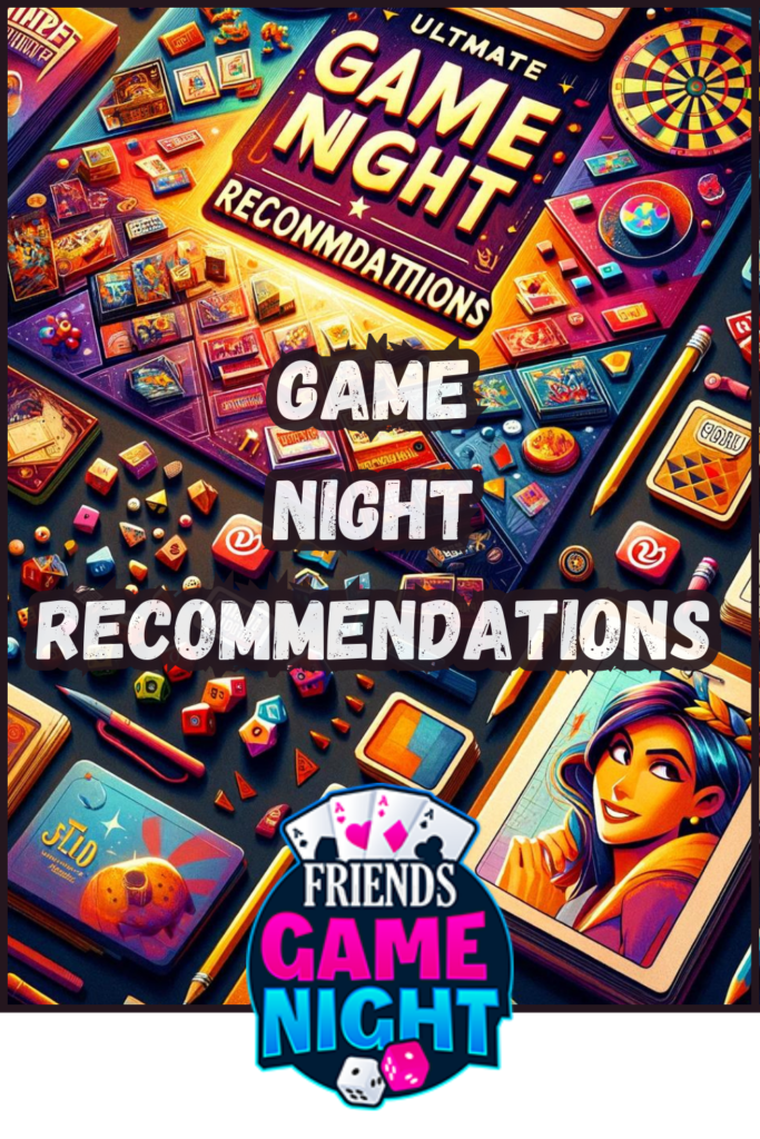 Game Night Recommendations: A game board featuring a variety of different objects.