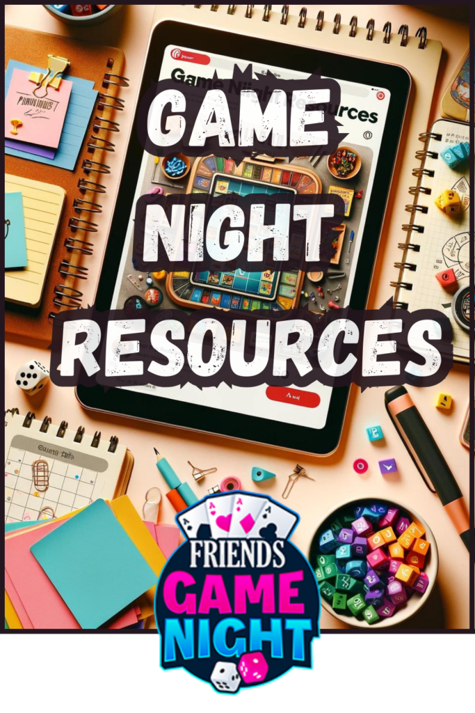 A tablet with Game Night Resources on it.